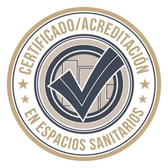 Certificado / acreditación en espacios sanitarios